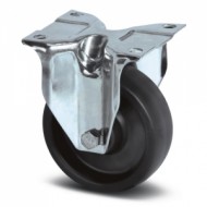 Termoplastické pevné koleso čierne s uchytením doštičkou (2 modely)