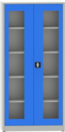 Spisová skriňa kovová s presklenými dverami plexisklom (15 modelov)