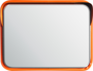 Vonkajšie zrkadlo s oranžovou slnečnou clonou 450 x 600 mm AISI 304