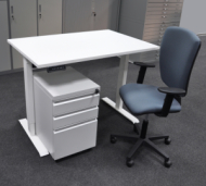 Kancelársky písací stôl so stoličkou a kontajnerom EO14_HDT_Matrix