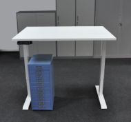 Výškovo nastaviteľný stôl s úložným priestorom EO16_HDK-M11