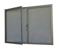 Dvojkrídlová jednostranná vitrína HD60 - 12 x A4