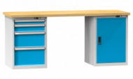 Dielenské stoly série M, šírka 2500, hĺbka 700 alebo 800, výška 880 alebo 890 mm (6 modelov)