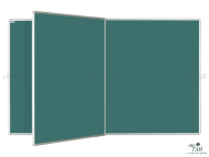 Dvojdielna tabuľa pre popis kriedou - PIVOT KZ zelená