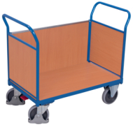Plošinový vozík s tromi drevenými výplňami sw-500.302, sw-600.302, sw-700.302, sw-800.302 (4 modely)