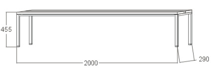 Šatňová lavica A6240 - šírka 2000 mm - 2