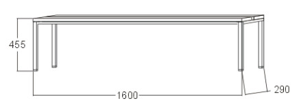 Šatňová lavica A6250 - šírka 1600 mm - 2