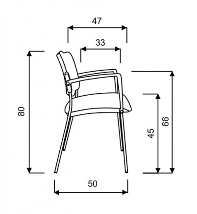 Konferenčná stolička Square plast - 2