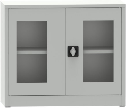 Spisová skriňa kovová s presklenými dverami plexisklom C2972H2 - 2