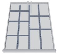 Kovové delenie zásuviek 116A