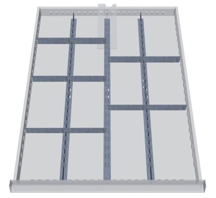 Kovové delenie zásuviek 116A