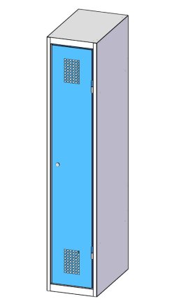 Kovová šatníková skrinka jednodverová XS31-15 - 3