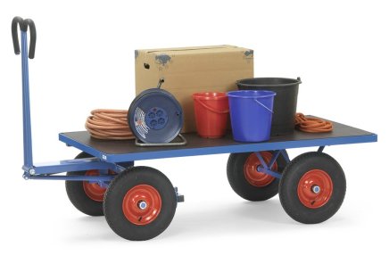 Ručný valníkový vozík s gumovými kolesami a ťažným okom 6403VZ, 6404VZ, 6405VZ, 6406VZ (4 modely) - 2