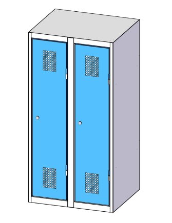 Kovová šatníková skrinka dvojdverová XS52-12