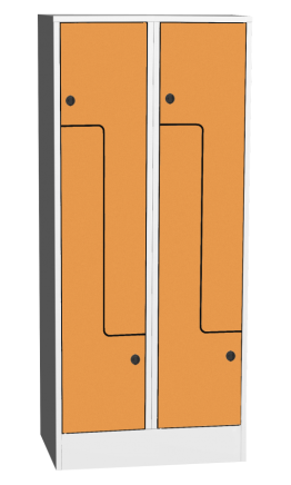Šatníková skrinka s HPL dverami typ SZS 42AH - 2