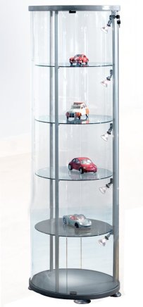 Guľatá sklenená skrinka Expoline