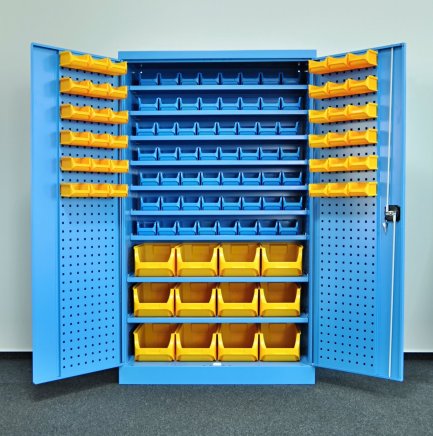 Dielenské skrine Kovos s plastovými boxami SPZ_11_0003 (9 modelov)