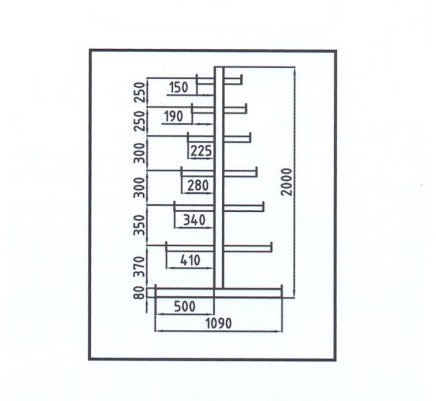 Stromčekový regál obojstranný typ 97848 - 1