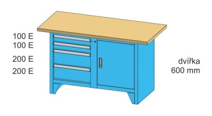 Dielenský stôl PS 1-2 - 4