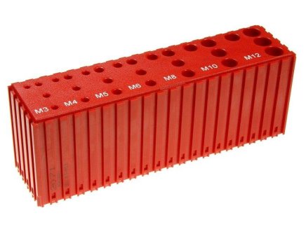 Plastový box pre ukladanie závitníkov M3-M12