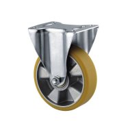 Pevné prístrojové koleso hnedé s ø 125 mm s uchytením doštičkou