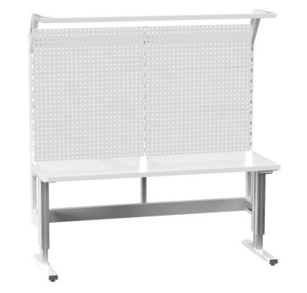 Elektricky nastaviteľný stôl s nadstavbou