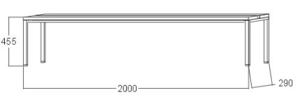 Šatňová lavica A6240 - šírka 2000 mm - 2