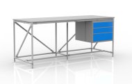 Dielenský stôl s kontajnerom s tromi zásuvkami 240405315