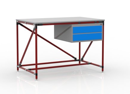 Dielenský stôl s kontajnerom s dvoma zásuvkami 24040531 (3 modely) - 4
