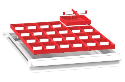 Plastové delenie zásuviek ZE 27 x 36D