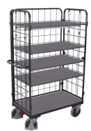 Policový vozík s tromi drôtenými výplňami sw-800.305/AG