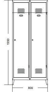 Šatňová skriňa kovová A5057 - 2