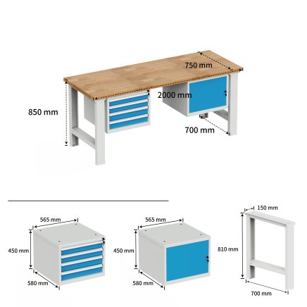 Dielenský pracovný stôl EN_2024D - 2
