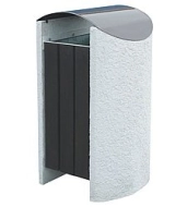 Betónový kôš s drevom a kov. strieškou 1013