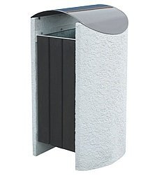 Betónový kôš s drevom a kov. strieškou 1013