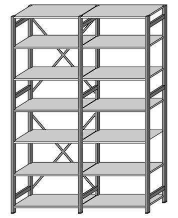 Prístavný regál CLIP pozinok typ 1571 - 4