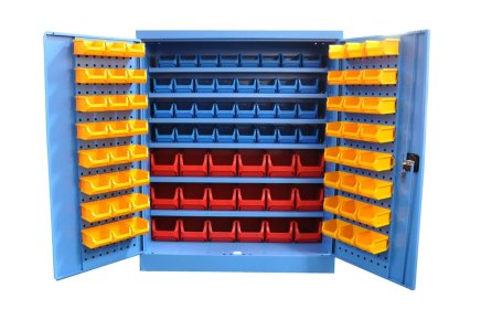 Dielenská skriňa Kovos s plastovými boxami SPZ_12_0002_C_VAR_4