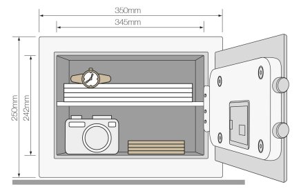 Nábytkový trezor Yale High Security Office YSEB/250/EB1 - 6