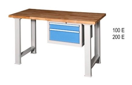 Dielenské stoly série B, šírka 2500, hĺbka 700 alebo 800, výška 880 alebo 890 mm (6 modelov) - 2