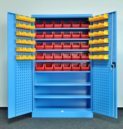 Dielenská skriňa Kovos s plastovými boxami SPZ_11_0003_C_VAR_4