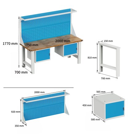 Dielenský pracovný stôl EN_202D_FP - 7