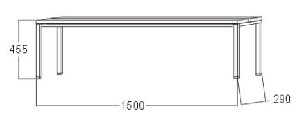 Šatňová lavica A6260 - šírka 1500 mm - 1