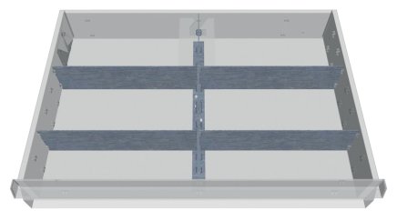 Kovové delenie zásuviek 168-144A