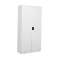 Plechová policová skriňa s otváraním dverí 110° C01 biela