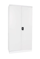 Plechová policová skriňa s otváraním  dverí 180°  C02 biela