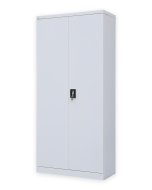 Plechová policová skriňa s otváraním  dverí 180°  C02 sivá
