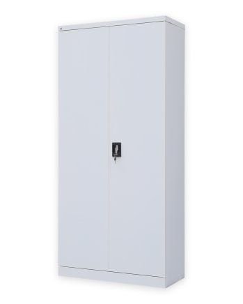 Plechová policová skriňa s otváraním  dverí 180°  C02 sivá