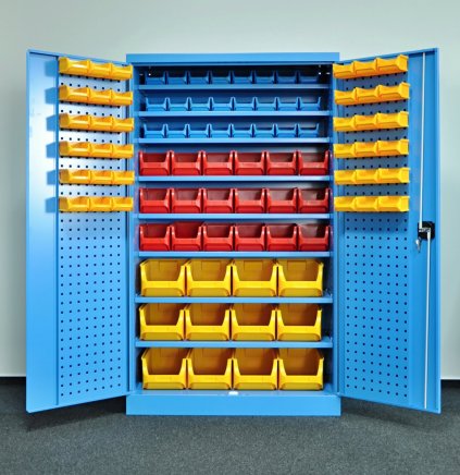 Dielenská skriňa Kovos s plastovými boxami SPZ_11_0003_C_VAR_5