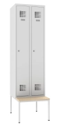 Šatňová skriňa kovová Sum 320 s lavicou P321 W