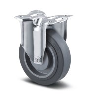 Pevné prístrojové koleso šedé supratech o ø 160 mm a uchytením doštičkou (3 modely)